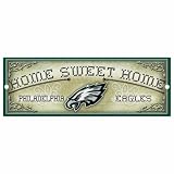 NFL Philadelphia Eagles 6-by-17 Wood "Home Sweet Home" Cross Stitch Sign