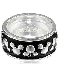 Disney Mickey Black Enamel and Polished Mickey Head Ring