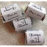 300 Personalized MONOGRAM WEDDING CANDY WRAPPERS/Stickers/Labels (Make your own event or party favors using your HERSHEY NUGGET CHOCOLATES)