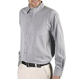 Sandals Cay Men's Gray Yarn-Dyed Stripe Pattern Silk Shirt - X-Large