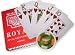 ROYAL 100% Plastik Jumbo 1 Kartendeck rot + Casino Chip gr&uuml;n als Card Guard