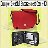 Crumpler Dreadfull Embarrassment Laptop Case for up to 17 Inch Screens (Dark Red/ Red) w/ Universal Laptop Kit