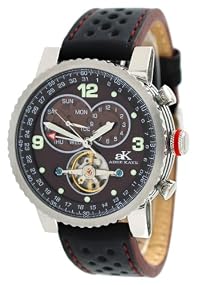 Adee Kaye #AK7214-M Men's Open Heart Skeleton Multi Function Automatic Watch