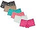 Barbra's 6 Pack of Women'sPlus Size Lace Boyshort Panties (4X-Large), Assorted Colors
