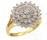 18ct Yellow Gold Ladies Diamond Ring