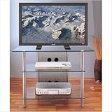 AGR Series 3-Shelf Plasma/LCD TV Stand - 37 Color: Silver