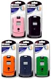 LEATHER SNAP-ON COVER CASE PROGUARD for MOTOROLA RAZR V3 / V3c / V3m (Available in 5 colors; Black, Green, Blue, Pink, Orange) - RETAIL PACKAGING