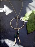 Dreamcatcher Necklace with Green Aventurine in Gold or Silver