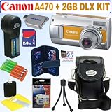 Canon PowerShot A470 7MP Digital Camera (Orange) + 2GB Deluxe Accessory Kit