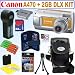 Canon PowerShot A470 7MP Digital Camera (Orange) + 2GB Deluxe Accessory Kit