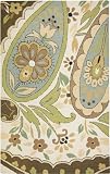 Rizzy Rugs CT-1631 8-Foot-by-8-Foot Round Country Area Rug, Paisley Beige
