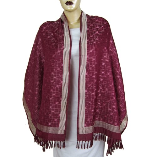 Indian Designer Luxury Silk Scarves Gift for Her 22 x 72 inches