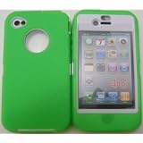 Body Armor for iphone 4 Defender Style Case(Green/White) BY SportyGigabite + Free AC Adapter ~ SportyGigabite