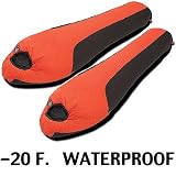 Mummy Sleeping Bags: Matched PAIR High Peak Mt. Rainier WATERPROOF ~ Minus 20 Degree F. -20 F. ~ Set of 2
