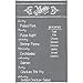 Gray Menu Fridge Magnet