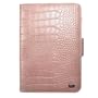 JAVOedge Pink Croc Book Style Case for the Barnes & Noble Nook (Corner Strap)