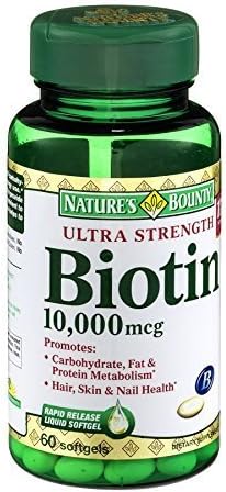 Nature's Bounty Ultra Strength Biotin 10,000 mcg Softgels by Us Nutrition Inc