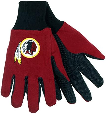 NFL Football Multi Color Team Logo Sport Gloves - Pick Team (Washington Redskins)
