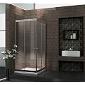 6 mm Duschkabine Duschabtrennung Eck-Dusche Schiebet�r 90 x 90 x 195 cm SLIDE ohne Duschtasse
