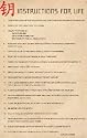 Instructions For Life (Dalai Lama) Art Poster Print - 24" X 36"