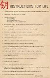 Instructions For Life Dalai Lama Art Poster Print