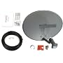 Satgear Sky/Freesat Complete Self-Install Kit - New Mk4 Sky Satellite Mini Dish kit with Quad LNB, fixings and 20m twin cable Ideal for Sky+ or Freesat HD Ready