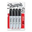 Sharpie Chisel Tip Permanent Markers, 4 Black Markers(38264)