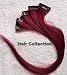Hair Collection-18" Burgundy 100% Human Hair Clip in on Extensions - 1.6"widex5pcs
