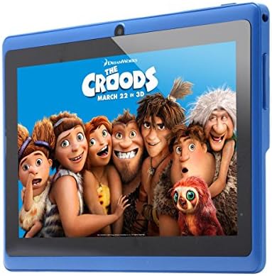 JYJ 7 Inch Android 4.4 KitKat Google Tablet PC Quad Core 8GB Allwinner A33 Cortex A7 Dual Camera 10 Point Capacitive 1.6GHz DDR3 512M Mali400MP2 WIFI Blue