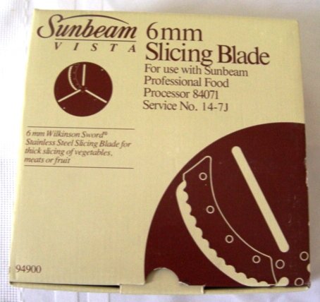 Sunbeam Vista Stainless Steel 6mm Slicing Blade