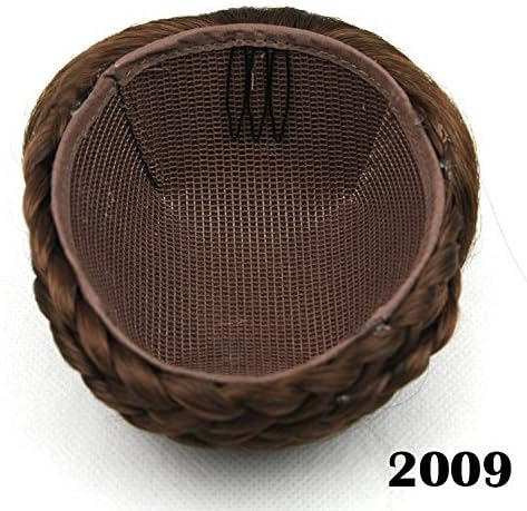 New Arrival Braided Clip in Hair Bun, Chignon Hairpiece, Donut Roller Bun Hairpiece, 1pc (2009)