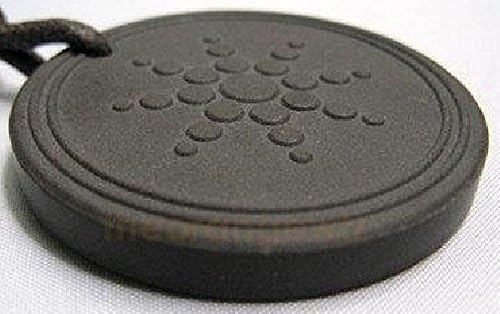 Bio-energized Sunflower Design Ceramic Disc Necklace