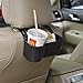 Faguan Car Headrest Seat Back Organizer Cup Holder Drink Pocket Food Tray Universal Liberate your hands. Safe and convenient(black)