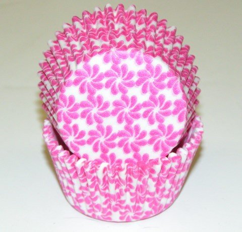 Dress My Cupcake Standard Pink Pinwheel Cupcake Liners BULK - 500 Liners - Pink Cupcakes, Toppers, Liners, Picks