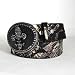 Whimsical Originals Fleur De Lis Buckle Snake Leather Rocker Belt
