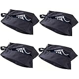 Misslo Portable Waterproof Nylon Travel Shoe Bags with Zipper Closure (4, 15 inch)