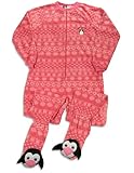 Katnap - Ladies Plus Footed One Piece Pajamas, Coral