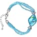 Sky Blue Twist Leaf Murano Glass Bracelets
