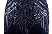 Vijiv Women 1920s Gastby Sequin Art Nouveau Embellished Fringed Flapper Dress Blue  Small