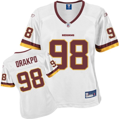 Reebok Washington Redskins Brian Orakpo Women's Premier White Jersey Large