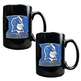 Duke Blue Devils 2pc Black Ceramic Mug Set NCAA College Athletics