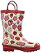 Hatley Girls' Little Printed Rain Boot, Strawberry Sundae, 8 US Child