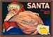 Santa Brand Sunkist Lemons Vintage Fruit Crate Label Advertising Poster