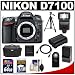 Nikon D7100 Digital SLR Camera Body with 64GB Card + Battery & Charger + Case + Flash + Tripod + Accessory Kit