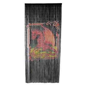 Red Dragon 90 Strand Bamboo Beaded Curtain Room Divider