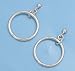 Sterling Silver Earrings - Rhodium Plated - 28 mm