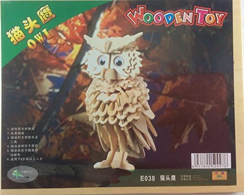 Model 3-D Wooden Puzzle Owl Children DIY Gift Educational Toy Boy Girl