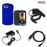 Samsung Moment M900 Combo Rubber Feel Dark Blue Protective Case Faceplate C ....
