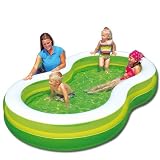 P12772 Piscina ovale verde a due tubolari 274 x 157 x 46