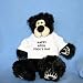 Search : Plush Black Teddy Bear (Thumples) toy with Happy April Fool's day